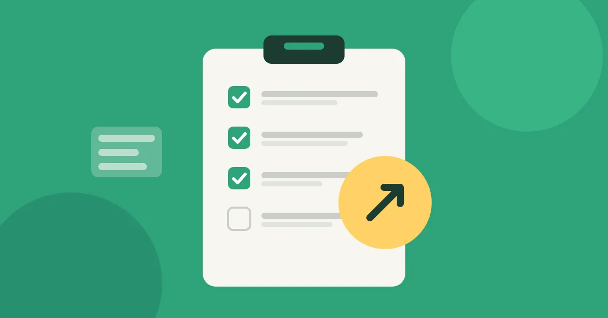 Ilustración: checklist de deploy con tareas completadas